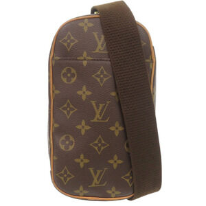 LOUIS VUITTON Authentic Brown Monogram Pochette Hobo Bag